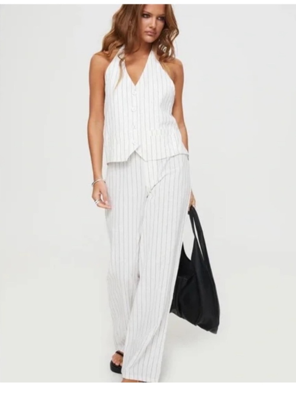 Princess Polly Linen pinstripe pants